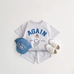 【73-120cm】セットアップ ベビー AGAIN ベア スポーツ - 画像 (3)
