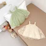 【73-120cm】ワンピース ベビー 可愛い 無地 キャミソール - 画像 (9)