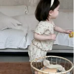 【73-110cm】セットアップ ベビー フリル 小花柄 - 画像 (3)