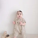 【66-90cm】ロンパース ベビー 韓国風 ドット - 画像 (8)