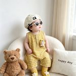 【66-90cm】ロンパース ベビー チェック オールインワン - 画像 (11)