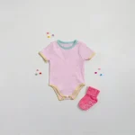 【66-90cm】ロンパース ベビー バイカラー シンプル - 画像 (11)