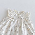【66-90cm】 オールインワン ベビー フラワー柄 フリル - 画像 (9)