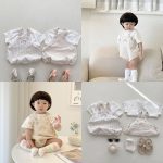 【66-90cm】サロペットロンパース ベビー レインボー 刺繍 - 画像 (3)