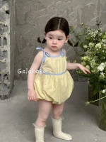 【66-100cm】ロンパース ベビー 韓国風 肩リボン - 画像 (14)