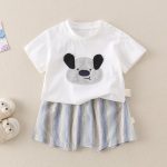 【73-100cm】セットアップ ベビー 可愛い クマ シャツ＆パンツ - 画像 (4)