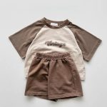 【80-120cm】セットアップ ベビー 英字 プリント 2点セット - 画像 (4)