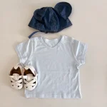 【66-100cm】Tシャツ ベビー うさぎor熊柄orノーカラー - 画像 (32)