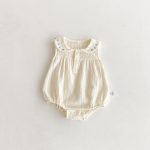 【66-90cm】ロンパース ベビー ブルー 刺繡 可愛い - 画像 (5)