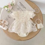 【66-90cm】ロンパース ベビー レース プリンセス - 画像 (8)