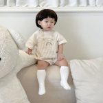 【66-90cm】サロペットロンパース ベビー レインボー 刺繍 - 画像 (6)