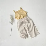 【73-100cm】パンツ ベビー 韓国風 七分丈 ストライプORシンプル - 画像 (31)