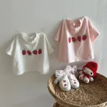 【73-100cm】Tシャツ ベビー イチゴ柄 シンプル - 画像 (3)