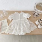 【66-90cm】ロンパース ベビー ワッフル チュール - 画像 (6)