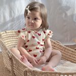 【66-90cm】ロンパース ベビー インスタ映え フリル袖 ラウンドネック - 画像 (7)