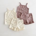 【90-140cm】キャミソールセット 女の子 小花柄 ルームウェア - 画像 (11)