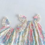 【66-130cm】ロンパースorワンピースベビー 姉妹服 カラフル フリル - 画像 (14)
