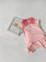 【66-90cm】パンツ or ポロ トップス ベビー 韓国風 ベアーデザイン - 画像 (34)