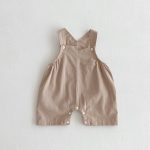 【66-90cm】サロペット ベビー ベーシック 無地 カジュアル - 画像 (4)