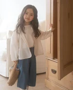 【73-100cm】パンツ ベビー 韓国風 七分丈 ストライプORシンプル - 画像 (16)