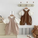 【66-90cm】サロペット ベビー ベーシック 無地 カジュアル - 画像 (9)