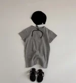 【66-90cm】ロンパース ベビー 韓国風 クールネック - 画像 (14)