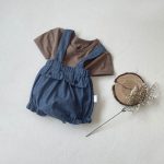 【66-90cm】サロペットロンパース ベビー ダブル ポケット - 画像 (7)