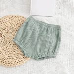 【66-100cm】ショートパンツ ベビー コットン クレープ おむつ対応 - 画像 (6)