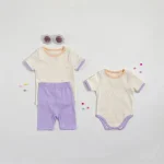 【73-100cm】セットアップ ベビー 韓国風 バイカラー - 画像 (3)