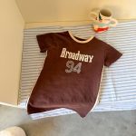 【80-150cm】セットアップorワンピース ブラウン スポーツ - 画像 (6)