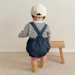 【66-90cm】サロペットロンパース ベビー ダブル ポケット - 画像 (5)