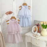 【73-120cm】セットアップ 女の子 ローズ メッシュ - 画像 (4)