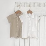 【66-90cm】ロンパース ベビー コットンシワ加工 半袖 折り襟 - 画像 (8)
