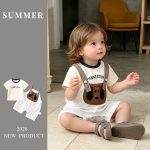 【66-90cm】セットアップ ベビー 可愛い ドッグ サロペット＆シャツ - 画像 (2)
