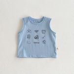 【73-100cm】ベスト ベビー アイコン柄 タンクトップ - 画像 (5)