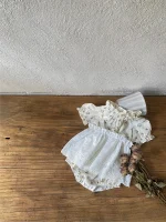【66-90cm】ロンパース or ワンピース ベビー 小花柄 シンプル - 画像 (10)