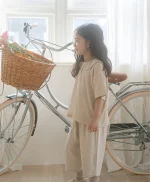 【73-100cm】パンツ ベビー 韓国風 七分丈 ストライプORシンプル - 画像 (19)