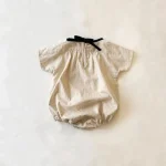 【66-90cm】ロンパース ベビー シンプル リネン - 画像 (5)