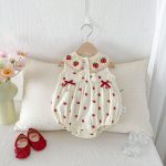 【66-90cm】ロンパース ベビー イチゴ ノースリーブ - 画像 (5)