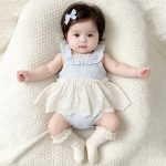 【66-90cm】ロンパース ベビー ブルー フリル 可愛い - 画像 (3)
