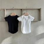 【66-90cm】ロンパース ベビー 韓国風 無地 シンプル - 画像 (2)