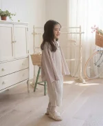 【73-100cm】パンツ ベビー 韓国風 七分丈 ストライプORシンプル - 画像 (21)