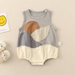 【66-90cm】ロンパース ベビー カラーバリ ノースリーブ - 画像 (4)
