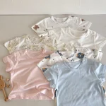 【66-100cm】Tシャツ ベビー うさぎor熊柄orノーカラー - 画像 (26)