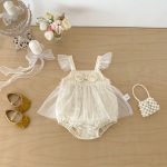 【66-90cm】ロンパース ベビー 蝶結び プリンセス - 画像 (4)