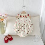 【66-90cm】ロンパース ベビー イチゴ ノースリーブ - 画像 (6)