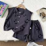 【80-160cm】セットアップ キッズ 総柄 プリント ノースリーブ - 画像 (5)