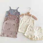 【90-140cm】キャミソールセット 女の子 小花柄 ルームウェア - 画像 (9)