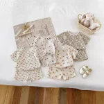 【66-100cm】セットアップ ベビー 小花柄ORレモンワッフル - 画像 (3)