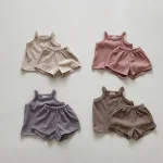 【73-100cm】セットアップ ベビー 韓国風 キャミワッフル - 画像 (15)